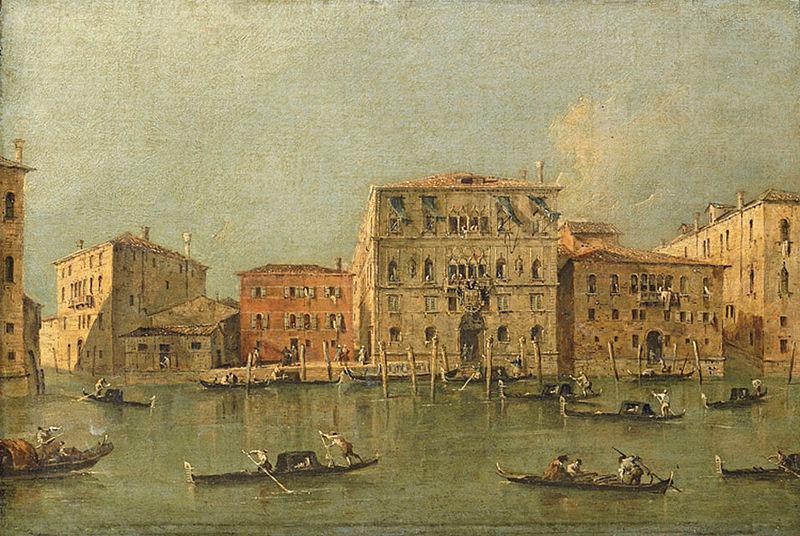 Francesco Guardi View of the Palazzo Loredan dell'Ambasciatore on the Grand Canal, Venice, Germany oil painting art